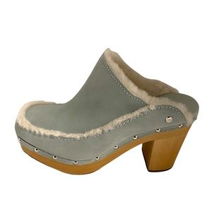 UGG Aubriana Platform Slip On Wooden Clog Heel